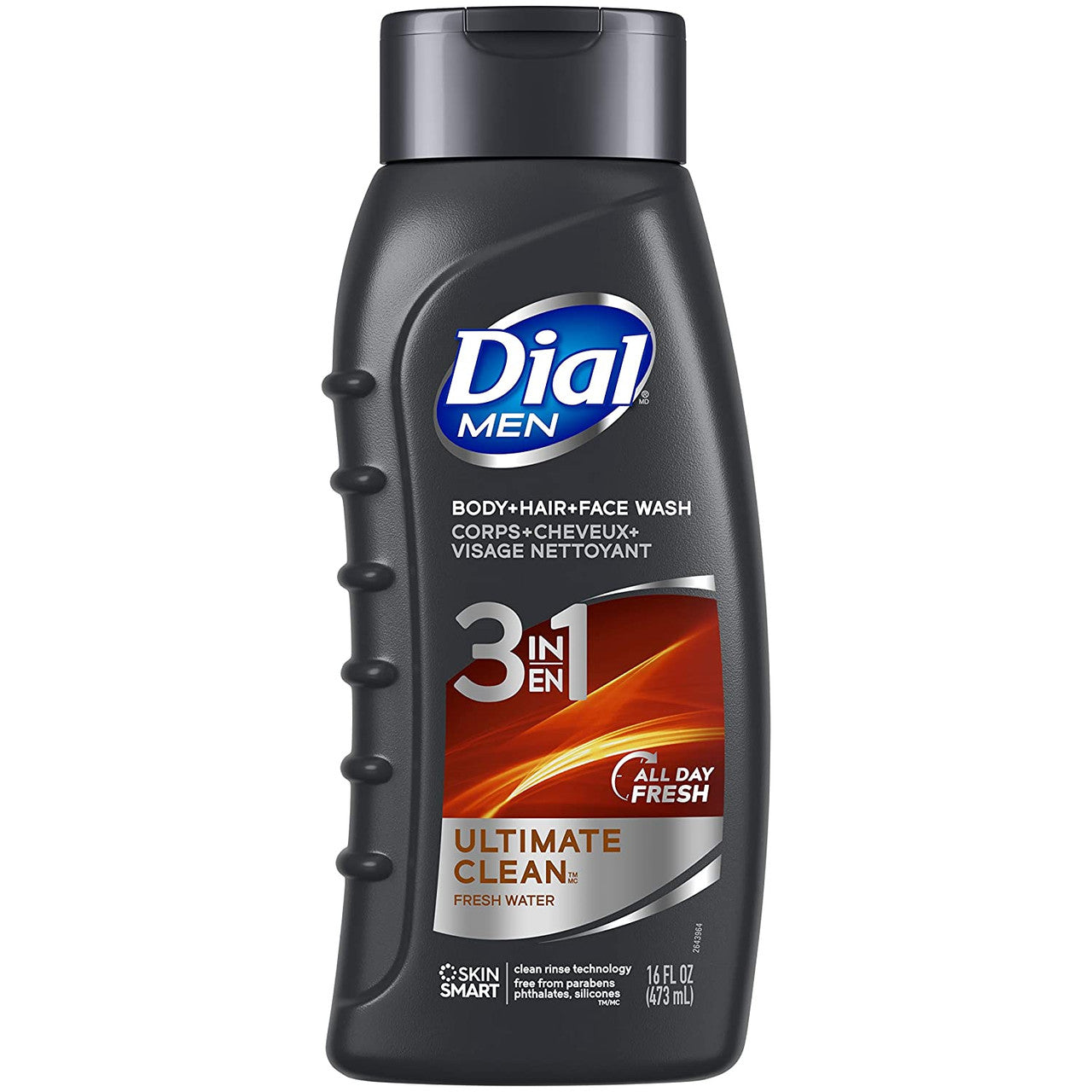 Dial for Men Ultimate Clean 3-in-1 Body + Hair + Face Wash, 16 Oz